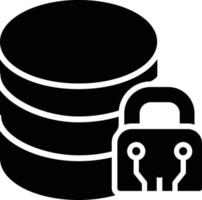 Data Encryption Vector Glyph Icon