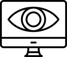 icono de línea de vector de ojo