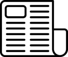 Newspaper Vector Line Icon