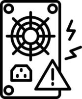 Short Circuit Vector Line Icon