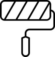 Paint Roller Vector Line Icon