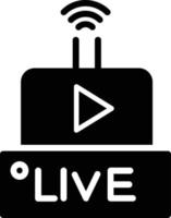 Live Glyph Icon vector