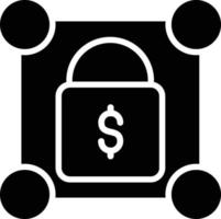 Lock Glyph Icon vector