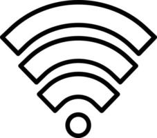 icono de línea de vector wifi