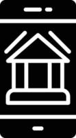 Online Banking Glyph Icon vector