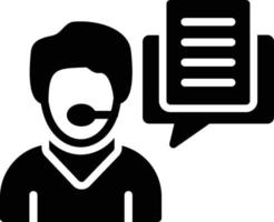 Customer Service Glyph Icon vector