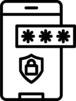 Password Vector Line Icon