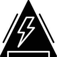 High Voltage Glyph Vector Icon