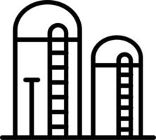 Silo Vector Line Icon