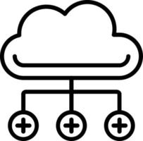 Cloud Computing Vector Line Icon