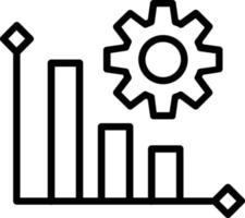 Bar Chart Vector Line Icon