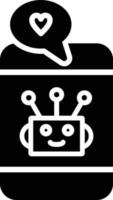 Bot Glyph Icon vector