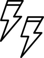 Lightning Vector Line Icon