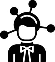Thinking Glyph Vector Icon