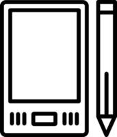 Graphic Tablet Vector Line Icon