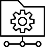 Folder Vector Line Icon