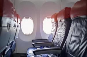 Background of airplane seats photo