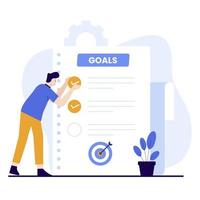 Personal goals flat design concept vector