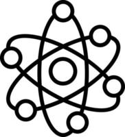 Atoms Vector Line Icon