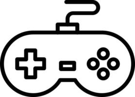 icono de línea de vector de controlador de juego