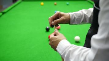 Snooker player match competition video