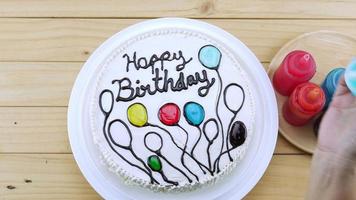 Birthday cake topping decoration video