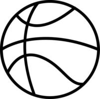 icono de línea de vector de baloncesto