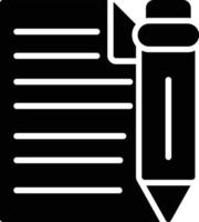 Notes Glyph Vector Icon