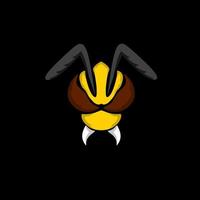 Illustration vector graphics of design face head bee