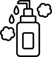 Face Cleanser Vector Line Icon