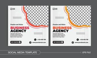 Creative and active template for social media promotion Premium Vector