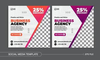 plantilla de grandes ofertas de agencia para vector premium de promoción de redes sociales