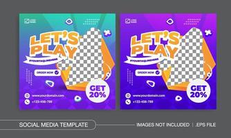 Music party promotion banner post vector