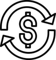 Money Exchange Vector Line Icon