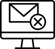 icono de línea de vector de correo