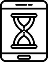 Hourglass Vector Line Icon