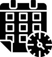 icono de glifo de horario vector