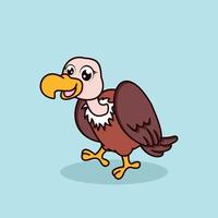 Cute vulture cartoon. Vector illustration character