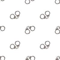 Handcuffs seamless pattern. Wild West theme. Hand drawn colored trendy Vector print.