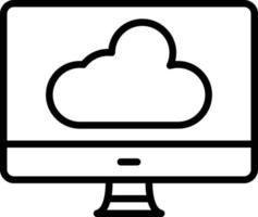 Cloud Vector Line Icon