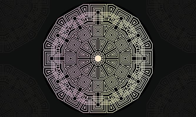Mandala pattern design. Geometric pattern design. Pastel color mandala