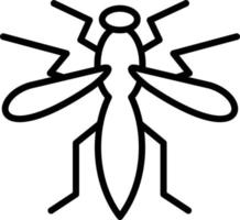 icono de línea de vector de mosquito