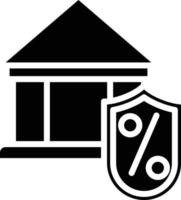 Bank Glyph Icon vector