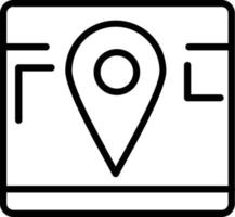 Map Pointer Vector Line Icon