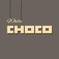 White chocolate label vector