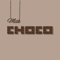 Milk chocolate banner vector