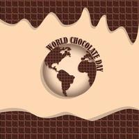 World chocolate day vector