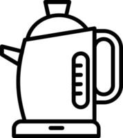 Electric Kettle Vector Line Icon