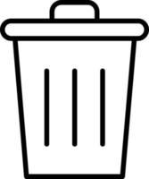 Trash Can Vector Line Icon