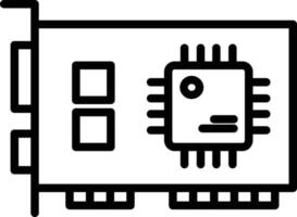 Network Interface Card Vector Line Icon